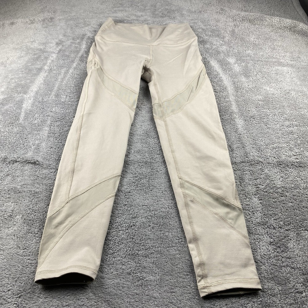 Aerie Move Mesh‎ Moto Leggings Women Small Beige Athletic